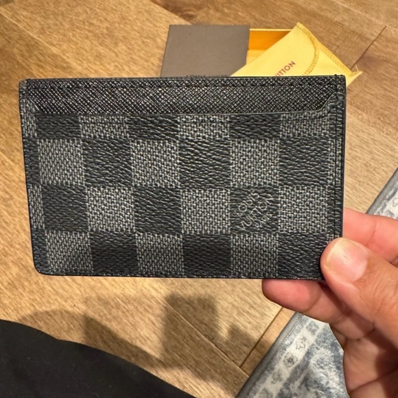 Louis Vuitton Black Checkered Card Holder - Picture 3 of 6